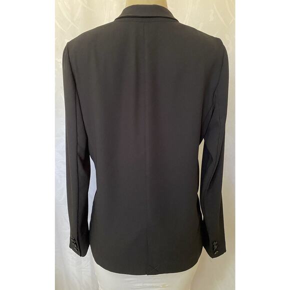 The Kooples Jacket Blazer Black One Button Notch Lapel Crepe Polyester S - Picture 3 of 7